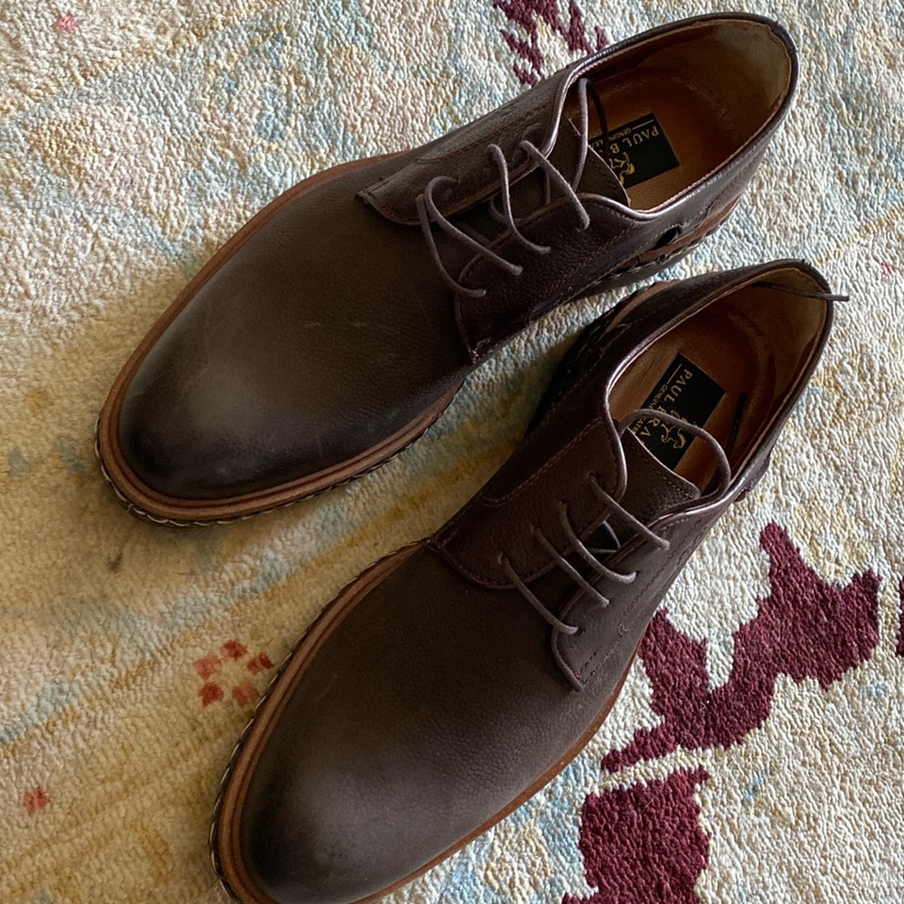 100% Genuine Leather Lace-up Dress shoes by Paul Branco mens